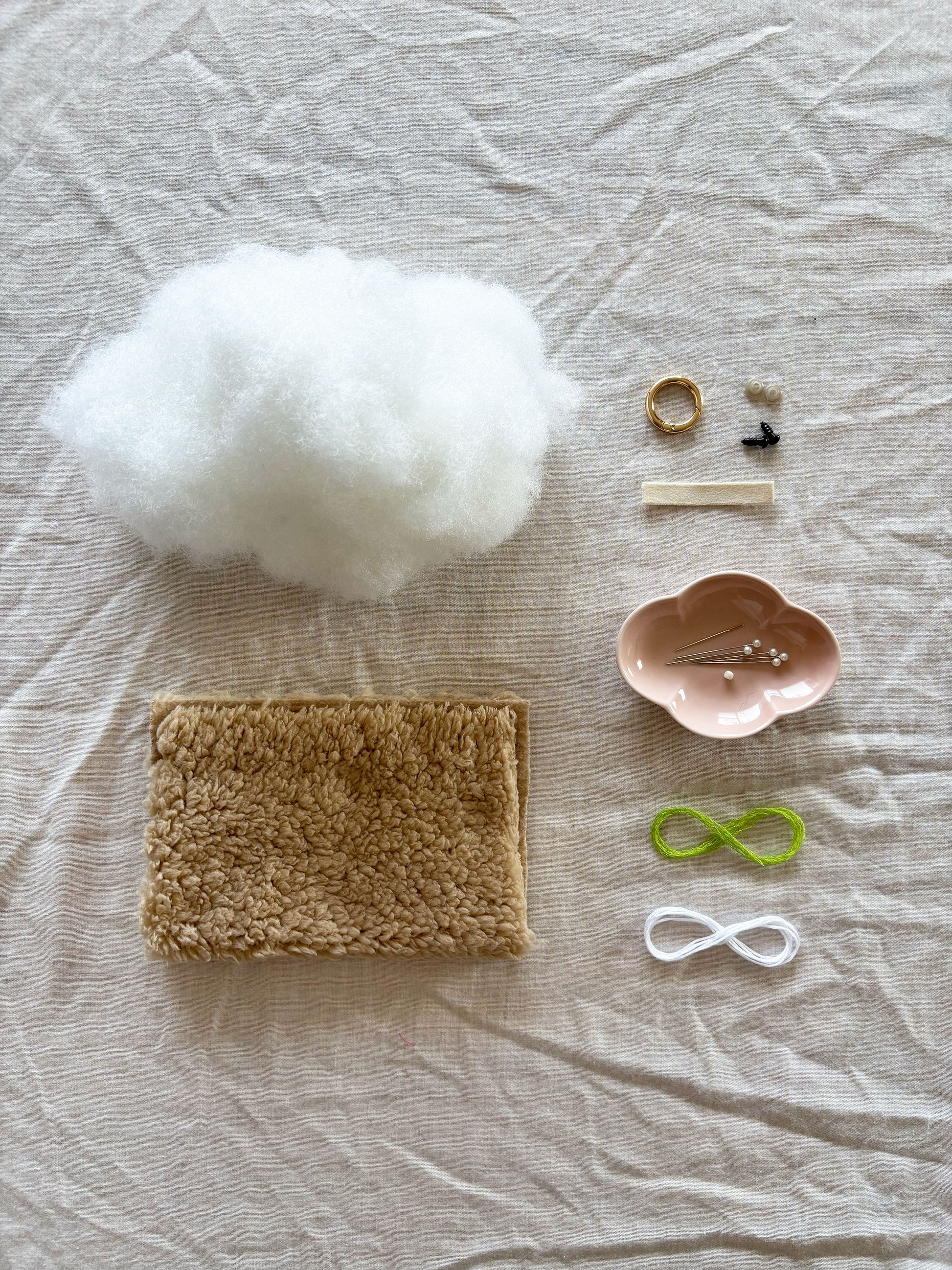 DIY plushie bear bag charm kit supplies