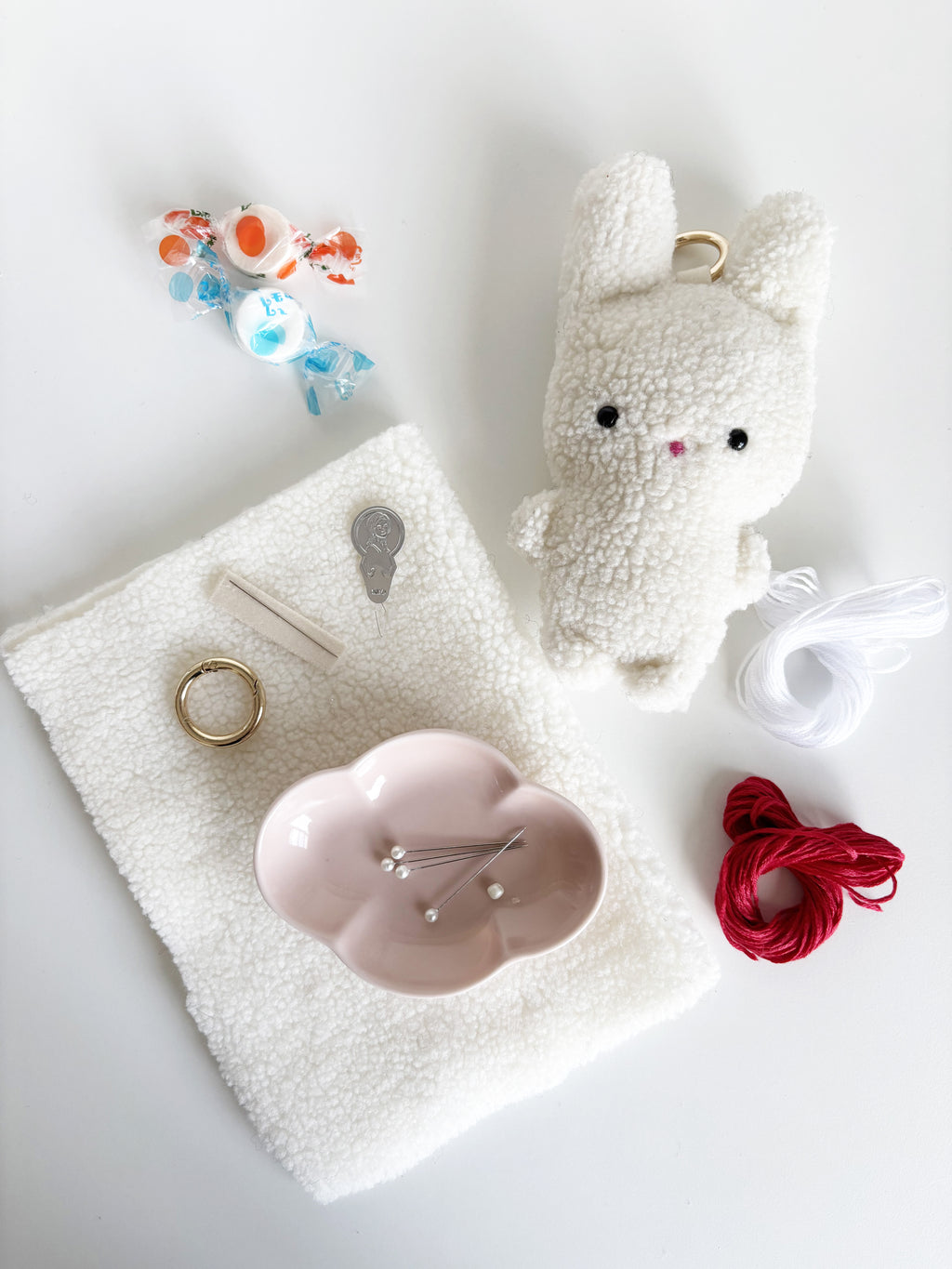 Bunny Bag Charm Craft Kit — Beginner Sewing Project