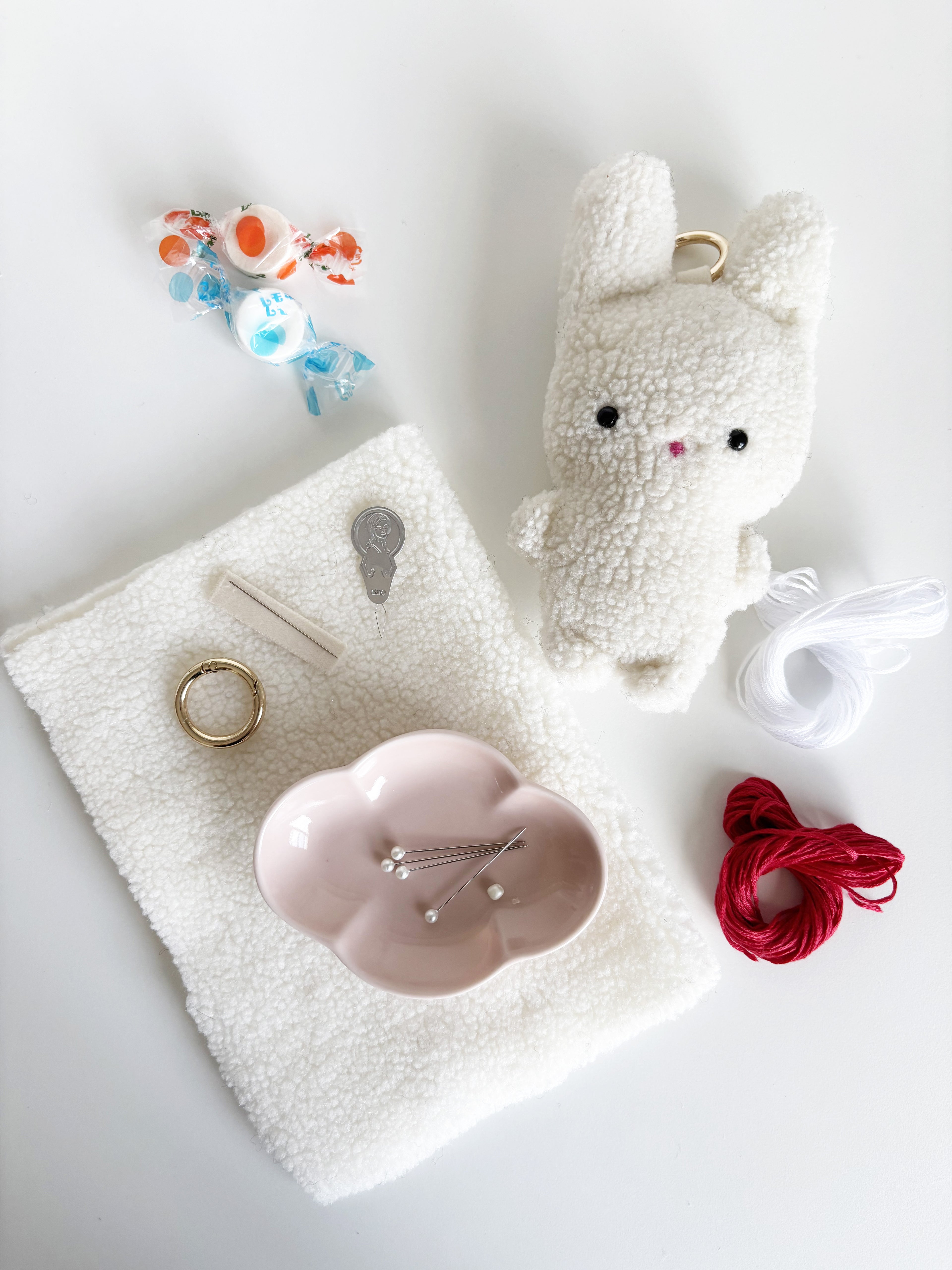 Bunny Bag Charm Craft Kit — Beginner Sewing Project