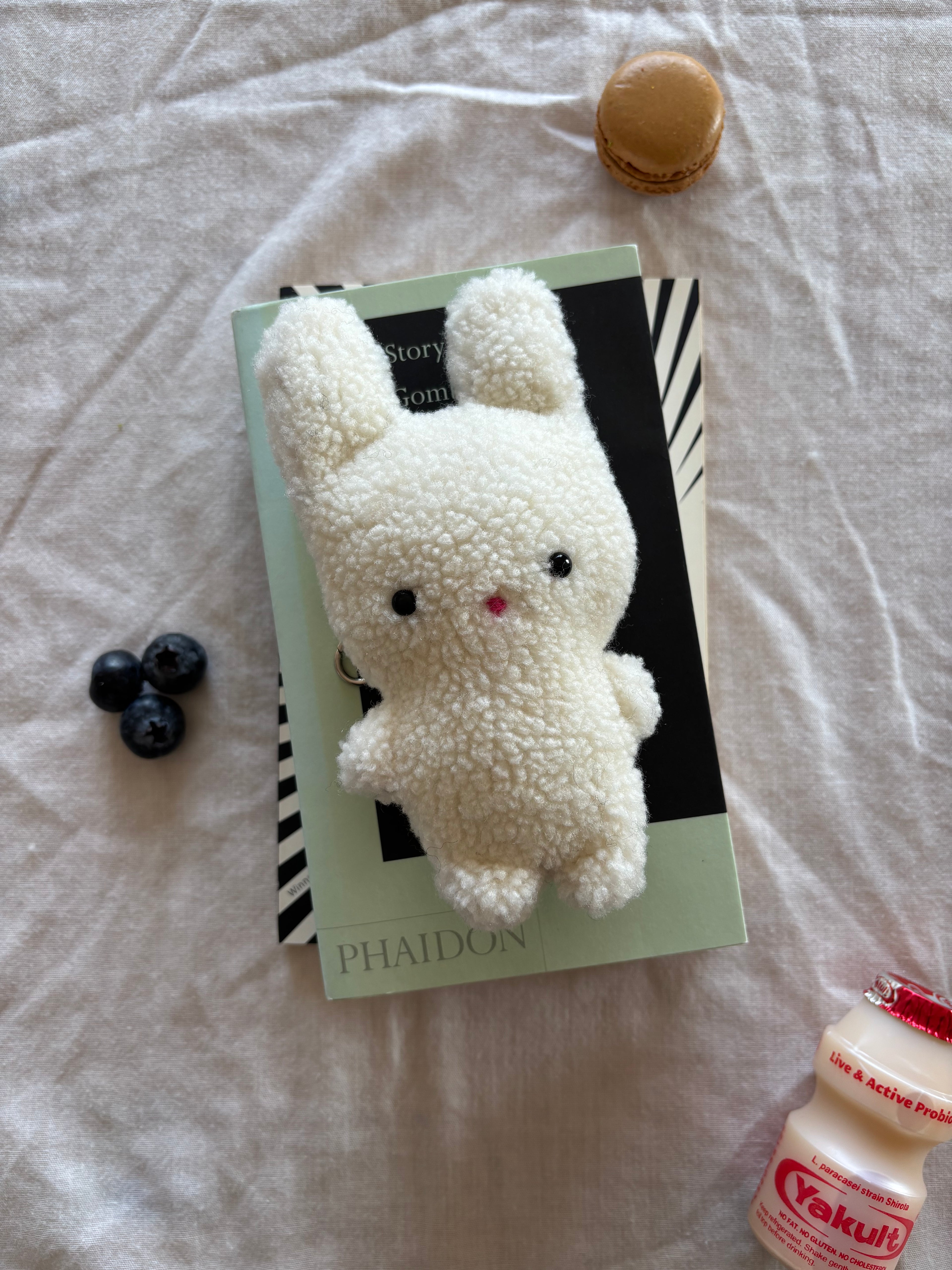 DIY plushie bunny bag charm kit with all included supplies