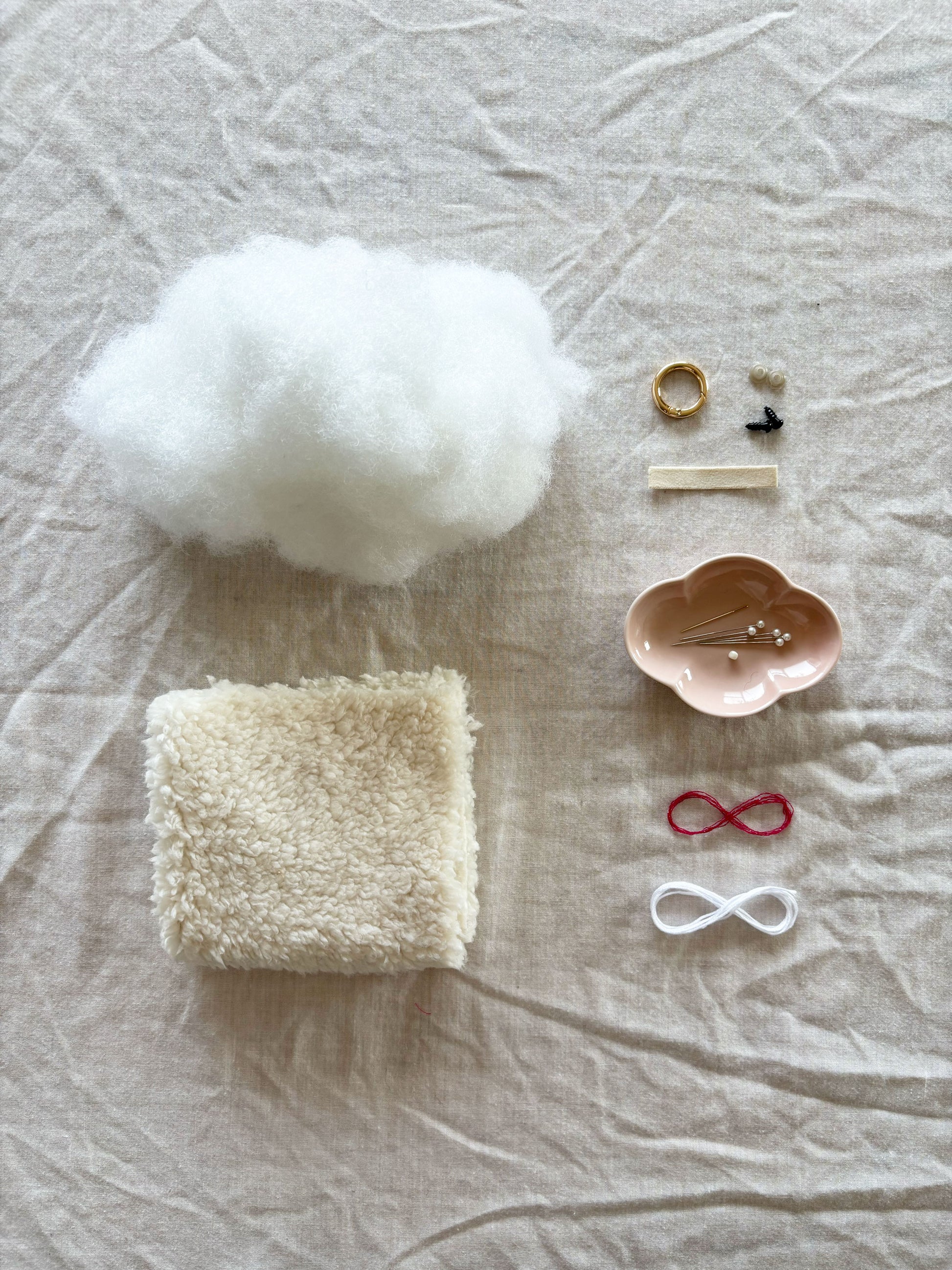 DIY plushie bunny bag charm kit supplies