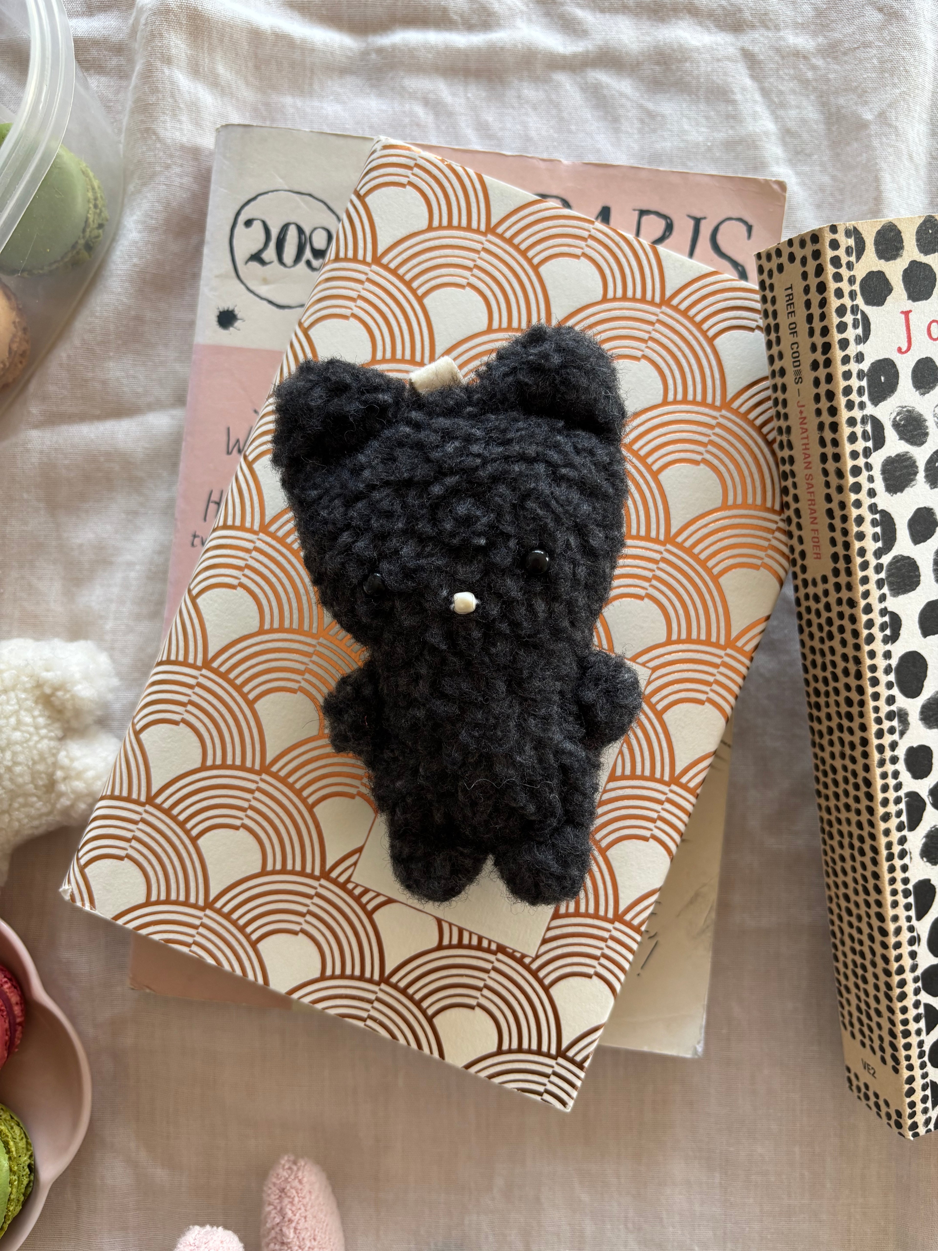 DIY plushie cat bag charm kit with all included supplies