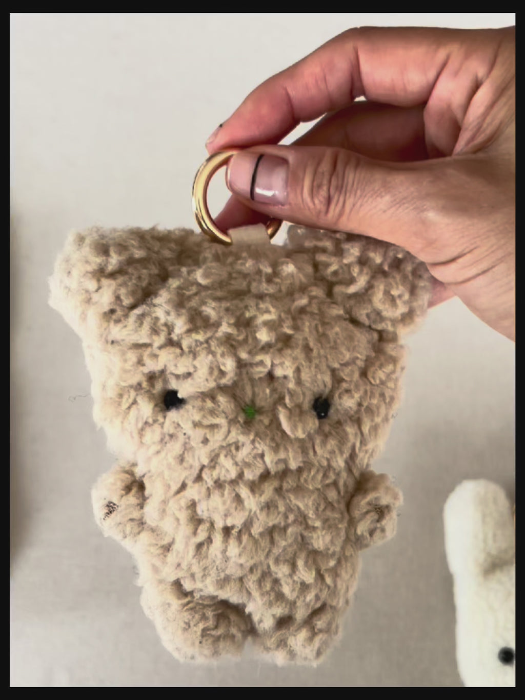 DIY Plushie Bear Bag Charm Kit - Adult Beginner Craft Project