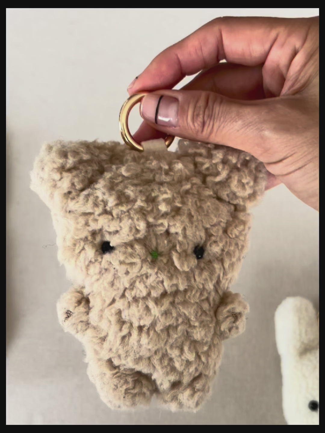 DIY Plushie Bear Bag Charm Kit - Adult Beginner Craft Project